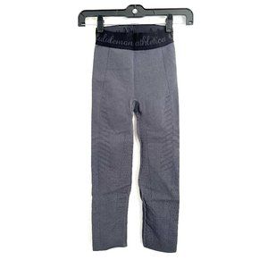 Lululemon Grey Seamless Capri Leggings with Black Waistband